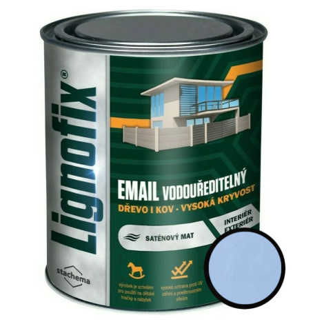 Barva vrchní Lignofix Email vodouředitelný šedá, 4,5 l