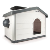 Loboo Domeček pro psy a kočky Smartkave antracit se sedlovou střechou 111 × 75 × 77 cm