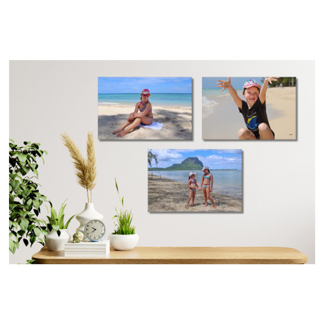 Fotoobrazy sada 3 kusů 45x30 cm z vlastních fotografií, Plátno 100% bavlna: Satin Canvas 350g/m²