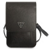 Guess PU Saffiano Triangle Logo Phone Bag černé