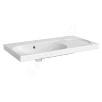 Geberit 500.626.01.2 - Umyvadlo 900x482 mm, bez otvoru pro baterii, s přepadem, s odkládací ploc