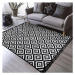 Oboustranný koberec Helen, černo-bilý, 80 x 150 cm