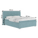 Boxspringová postel LORENA mentolová 180 x 200 cm,Boxspringová postel LORENA mentolová 180 x 200