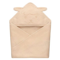 Lionelo Muslin Hooded Towel Beige Sand