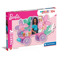 CLEMENTONI Obrysové puzzle Barbie: Brusle 104 dílků