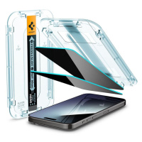 Spigen Glass tR EZ Fit Privacy 2 Pack tvrzené sklo iPhone 15 Pro čiré