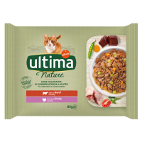 Ultima Cat Nature 4 x 85 g - hovězí a krocan
