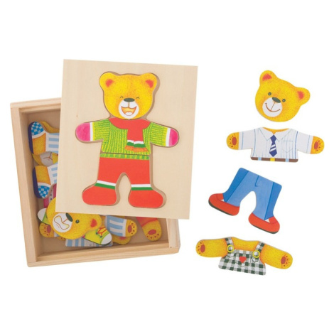 Bigjigs Toys Oblékací puzzle MR BEAR vícebarevné
