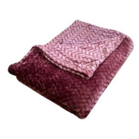 Rosh Mikroplyšová deka 150 × 220 cm, ZIG ZAG Růžová
