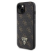 Guess PU Leather 4G Triangle Metal Logo kryt iPhone 15 černý