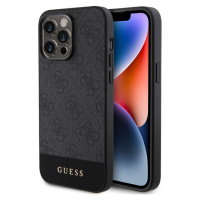 Guess PU 4G Stripe MagSafe kryt iPhone 15 Pro Max černý