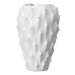 Váza kulatá atypická kameninová JACQUELINE bílá 28cm