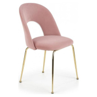 Halmar Jídelní židle K385 - růžová/zlatá