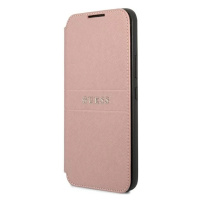 Pouzdro Guess GUBKS22MPSASBPI S22+ S906 pink book Saffiano Stripes (GUBKS22MPSASBPI)