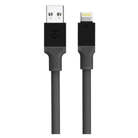 USB datový kabel Tactical Fat Man Cable USB-A/Lightning 60W 1m šedý