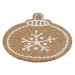 Altom Korková podložka pod hrnek Christmas tree bauble 10,7 x 10 x 0,3 cm, sada 6 ks