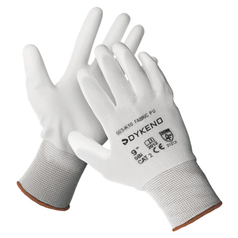 Fabric PU textilní máčené montážní rukavice 200 párů