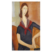 Obrazová reprodukce Jeanne Hebuterne (with a Scarf) 1919, Modigliani, Amedeo, 22.5x40 cm
