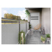 Balkonová ratanová zástěna LATVIA, šedá, výška 100 cm šířka různé rozměry 750 g/m2 MyBestHome Ro