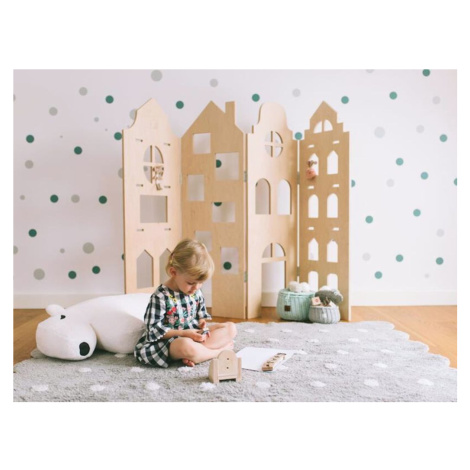 Myminihome Multifunkční paravan do dětského pokoje ve tvaru domku Zvolte barvu: Růžová