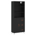 vidaXL Skříň highboard černá 69,5 x 34 x 180 cm kompozitní dřevo