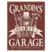 Plechová cedule Grandpa's Garage, (32 x 41 cm)