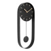 Designové kyvadlové nástěnné hodiny 5822BK Karlsson 50cm