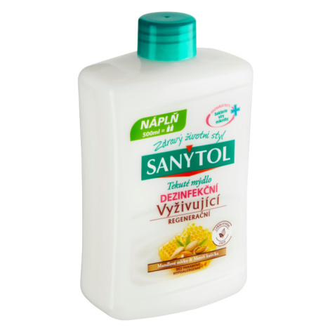 Sanytol Tekuté mýdlo dezinfekční vyživující mandlové mléko & mateří kašička náplň 500ml