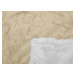 Luxusní béžová beránková deka z mikroplyše ORNAMENTS, 150x200 cm
