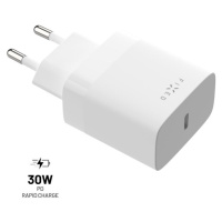 FIXED USB-C PD síťová nabíječka, 30W, bílá