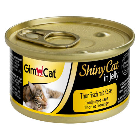 GimCat ShinyCat v želé s tuňákem a sýrem 24 × 70 g