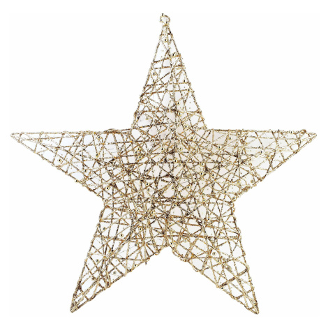 Mondex LED vánoční závěsná hvězda SANTA LILA 60 cm růžovo-zlatá