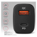 AXAGON PWC-PQ38, PD & QUICK nabíječka do auta 38W, 2x port (USB + USB-C), PD3.0/QC3.0/AFC/FCP/Ap
