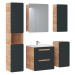 Comad Závěsná koupelnová skříňka se zrcadlem Aruba 841 2D dub craft zlatý