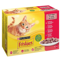 Friskies vlhké krmivo pro kočky v omáčce - s kuřecím, hovězím, jehněčím, kachním 24 x 85 g