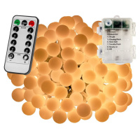 VOLTRONIC® 67303 Párty osvětlení - 10 m, 100 LED diod, teple bílé, na baterie