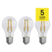 LED žárovka A60/E27/3,8W/60W/806lm/teplá bílá,3ks