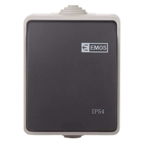 EMOS Přepínač nástěnný č. 1,6 IP54, 1 tlačítko 3104139800