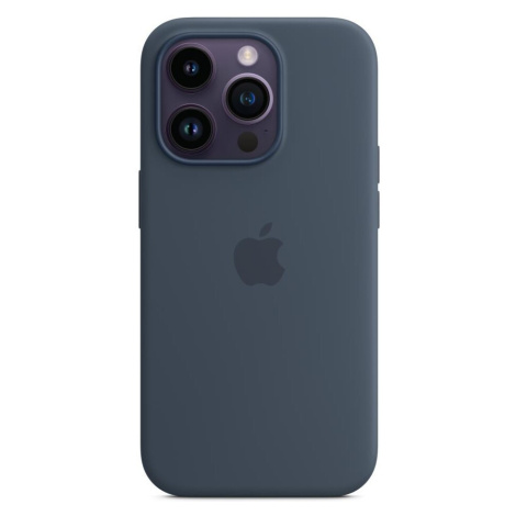 Apple silikonový kryt s MagSafe na iPhone 14 Pro Max bouřkově modrý Modrá