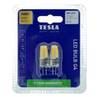 Tesla - LED žárovka G4, 2W, 12V, 230lm, 25 000h, 3000K teplá bílá, 360st 2ks v balení