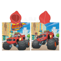 Carbotex Dětské pončo 55x110 cm - Plamínek a čtyřkoláci Monster Truck