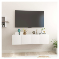 vidaXL Závěsné TV skříňky 2 ks bílé s vysokým leskem 60x30x30 cm