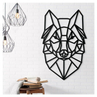 Industriální obraz na stěnu - Polygonální vlk