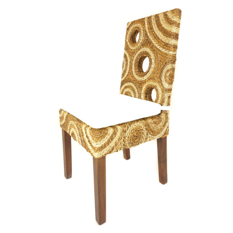 Jídelní židle SEATTLE - banánový list - konstrukce mahagon