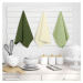 AmeliaHome Sada kuchyňských ručníků Letty Plain - 3 ks zelená