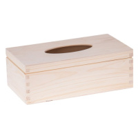FK Dřevěná krabička na kapesníky - 26x14x5 cm, Přírodní