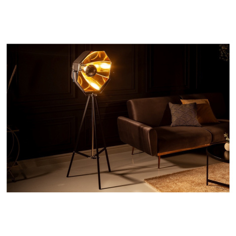 LuxD 25113 Designová stojanová lampa Damon černo-zlatá