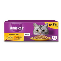 Whiskas kapsičky drůbeží výběr v želé pro dospělé kočky 48 x 85 g