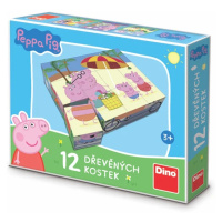 Dřevěné kostky Peppa Pig