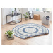 NORTHRUGS - Hanse Home koberce Kusový koberec Twin Supreme 103414 Jamaica blue creme kruh – na v